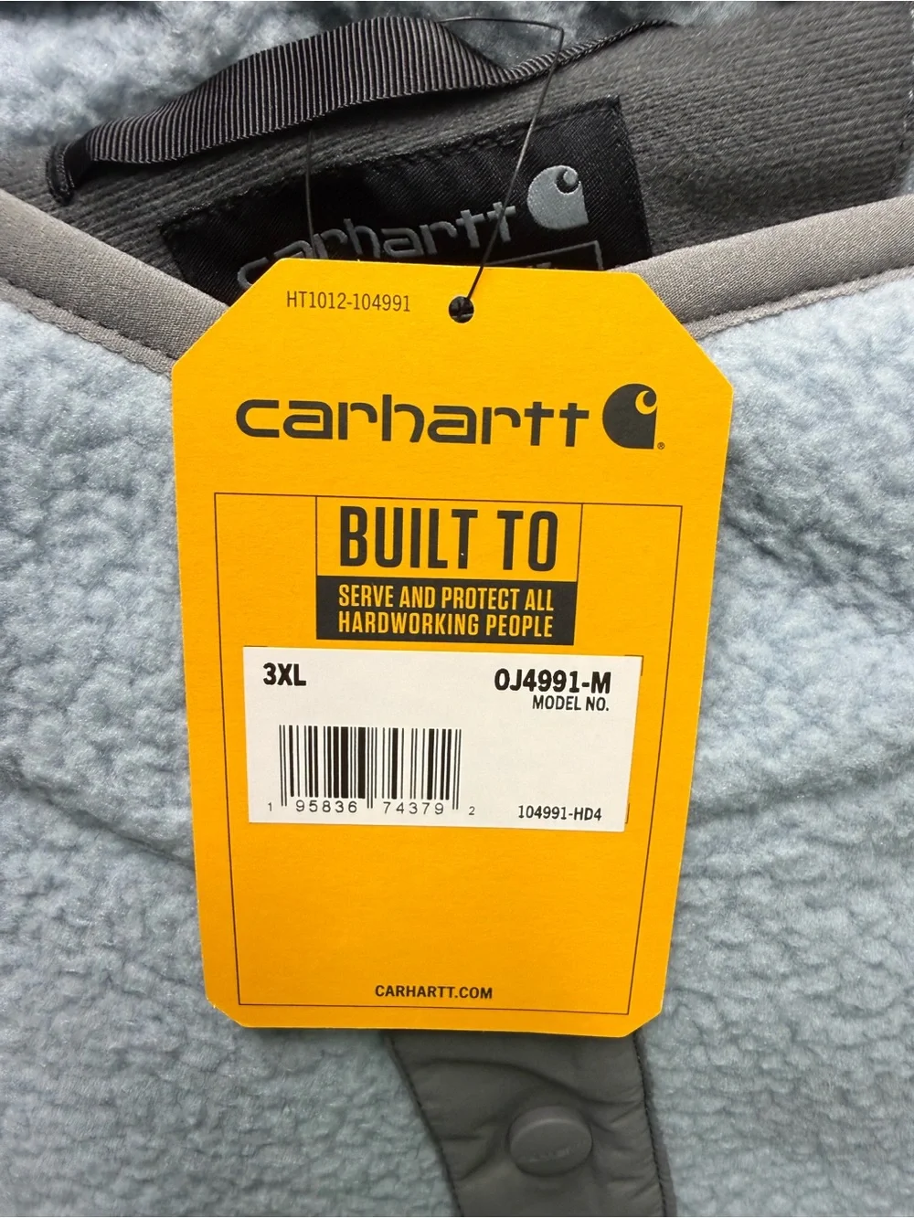 Carhartt  Fleece Pullover Sweatshirt OJ4991 Men’s Size 3XL Relaxed Fit blue NWT
